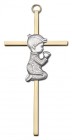 Praying Boy Cross  6"