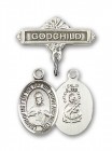 Baby Badge with Scapular Charm and Godchild Badge Pin