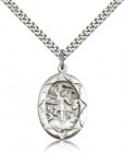 St. Michael & Guardian Angel Oval Scalloped Medal
