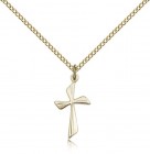 Women's Curved Cross Pendant