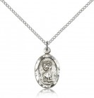 Women's Medium Size Oval St. Christopher Necklace