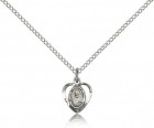 Petite Open-Cut Heart Shaped Scapular Medal