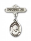 Pin Badge with St. Eugene de Mazenod Charm and Godchild Badge Pin