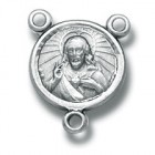 Sterling Silver Sacred Heart Rosary Centerpiece