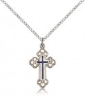 Women's Russian Cross Medal with Blue Epoxy