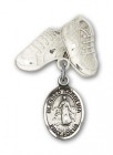 Pin Badge with Blessed Karolina Kozkowna Charm and Baby Boots Pin