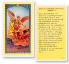 Hymn To St. Michael Archangel Laminated Prayer Card
