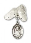 Pin Badge with St. Dennis Charm and Baby Boots Pin