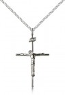 Slim Abstract Crucifix Necklace