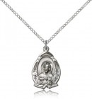Wheat and Ribbon Scapular Medal