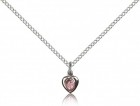 Infant Size Enamel Center Miraculous Heart Medal