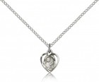 Petite St. Theresa Heart Shaped Necklace