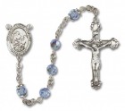 St. Bernard of Montjoux Sterling Silver Heirloom Rosary Fancy Crucifix
