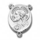 Sterling Silver Sacred Heart Rosary Centerpiece