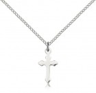 Women's Budded Tip Cross Necklace