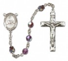 St. Josemaria Escriva Sterling Silver Heirloom Rosary Squared Crucifix