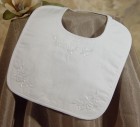 Girls Cotton Hand Embroidered Baptism Bib