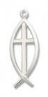 Men's Ichthus Fish with Cross Pendant