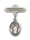 Baby Badge with Our Lady of Africa Charm and Godchild Badge Pin