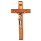 Natural Cherry Wall Crucifix - 12 inch