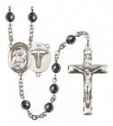 Men's St. Camillus of Lellis Nurse Silver Plated Rosary