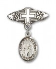 Pin Badge with St. John of the Cross Charm and Badge Pin with Cross