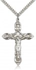 Men's Fleur de Lis Crucifix Pendant