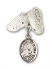 Pin Badge with St. James the Lesser Charm and Baby Boots Pin