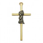 4" Brass Baptism Cross - Girl