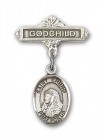 Pin Badge with St. Bruno Charm and Godchild Badge Pin
