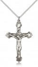 Antiqued Scroll Tip Crucifix Pendant