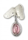Baby Pin with Pink Miraculous Charm and Baby Boots Pin