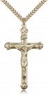 Men's Slim Textured Crucifix Necklace