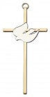 White Enamel Holy Spirit Wall Cross 6"