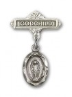 Baby Pin with Miraculous Charm and Godchild Badge Pin