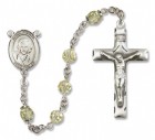 St. Gianna Sterling Silver Heirloom Rosary Squared Crucifix