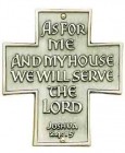 As For Me And My House Wall Cross - 3 inches