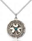 Shamrock Pendant with Birthstone Options