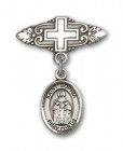 Pin Badge with St. Sophia Charm and Badge Pin with Cross