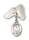 Pin Badge with St. Louis Charm and Baby Boots Pin