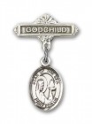 Baby Badge with Our Lady Star of the Sea Charm and Godchild Badge Pin