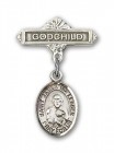 Pin Badge with St. James the Lesser Charm and Godchild Badge Pin