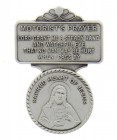 Sacred Heart Motorist's Prayer Visor Clip, Pewter - 2 1/4“H