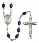 Men's St. Christopher Silver Plated Rosary