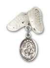 Baby Badge with Lord Is My Shepherd Charm and Baby Boots Pin