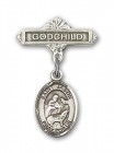 Pin Badge with St. Jason Charm and Godchild Badge Pin
