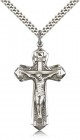 Men's Pointed Edge Crucifix Pendant