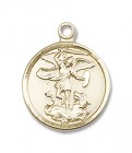Women's Petite Round St. Michael & Guardian Angel Medal