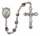Blessed Trinity Sterling Silver Heirloom Rosary Fancy Crucifix