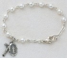 Baby Rosary Bracelet with Pearls